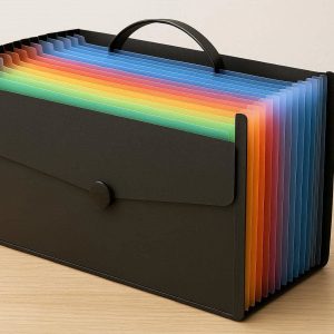 Expanding File Folder 24 Pockets Accordion Document Organizer Accordion File Organizer Box For Office School Tax Receipts