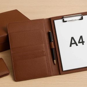 Leather Presentation Folder Portfolio Professional A4 Clipboard Document Holder Wallet Padfolio Executive Office Storage Box