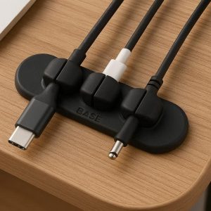 Magnetic Cable Clip Cord Organizer Desktop Cable Management Silicone Cable Holder For Nightstand Car Dashboard Office Desk